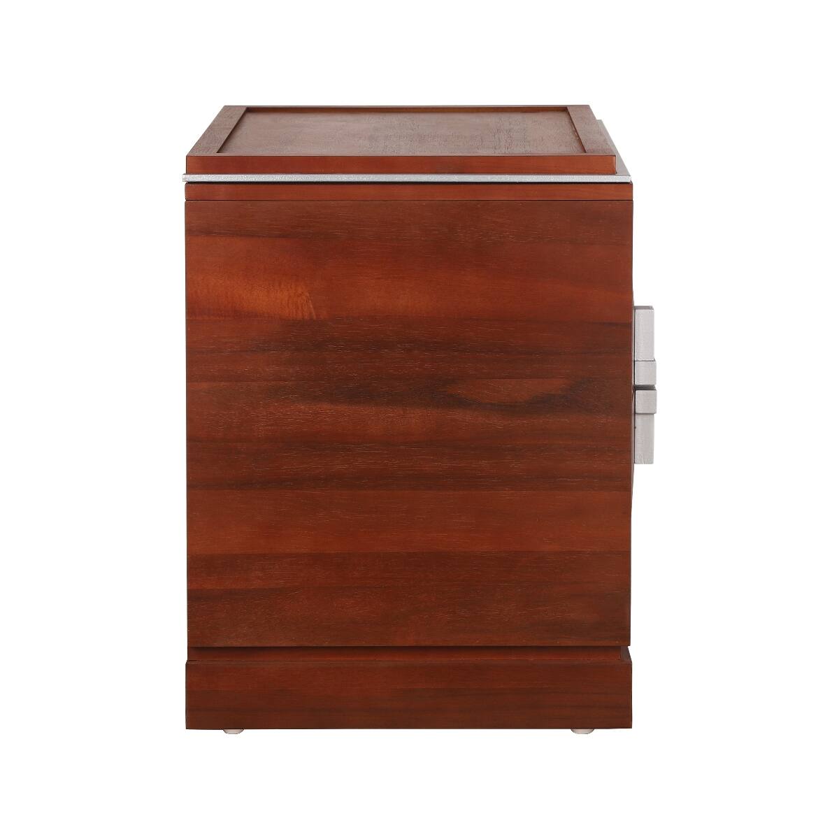 Alt View 10. Loheer - Loheer Mid-Century Modern Nightstand, Two Drawer Storage, Dark Brown, Twenty-Four Inch Wide - Dark Brown.