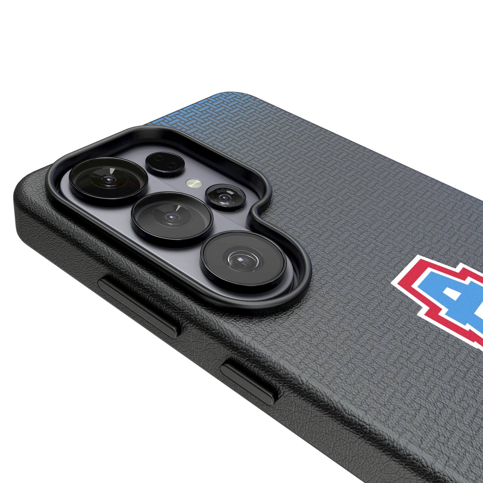 Alt View 2. Keyscaper - Houston Oilers Historic Collection 1980-1996 Galaxy Magnetic Bump Case - S26 Plus - Black.