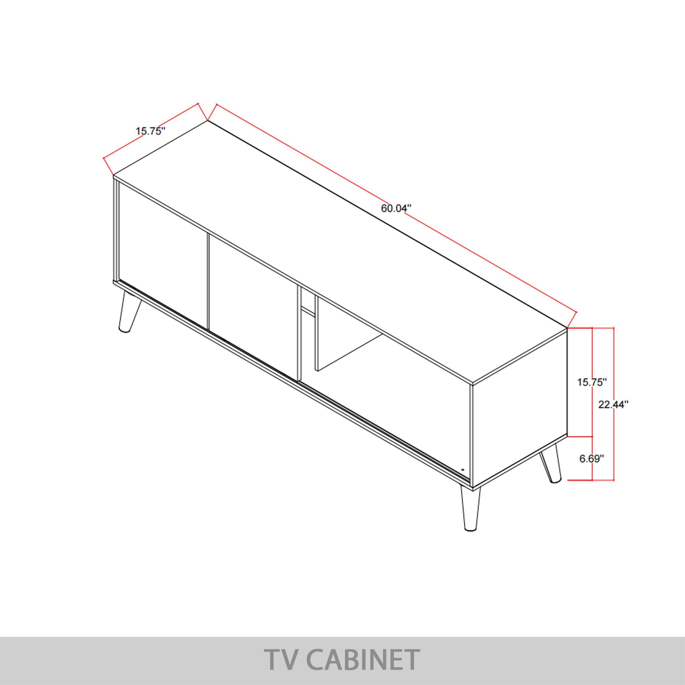 15.75" 60.04" 15.75" 22.44" 6.69" TV CABINET