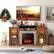 Alt View 3. Costway - Costway Fireplace TV Stand w/ Led Lights & 18" Electric Fireplace for For 65" Wall-Mounted TV - Brown.