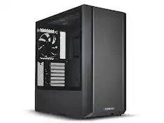 Front. Lian Li - LIAN LI LANCOOL 216X Black Steel Tempered Glass ATX Mid Tower with 2x 16cm PWM Fans - Black.