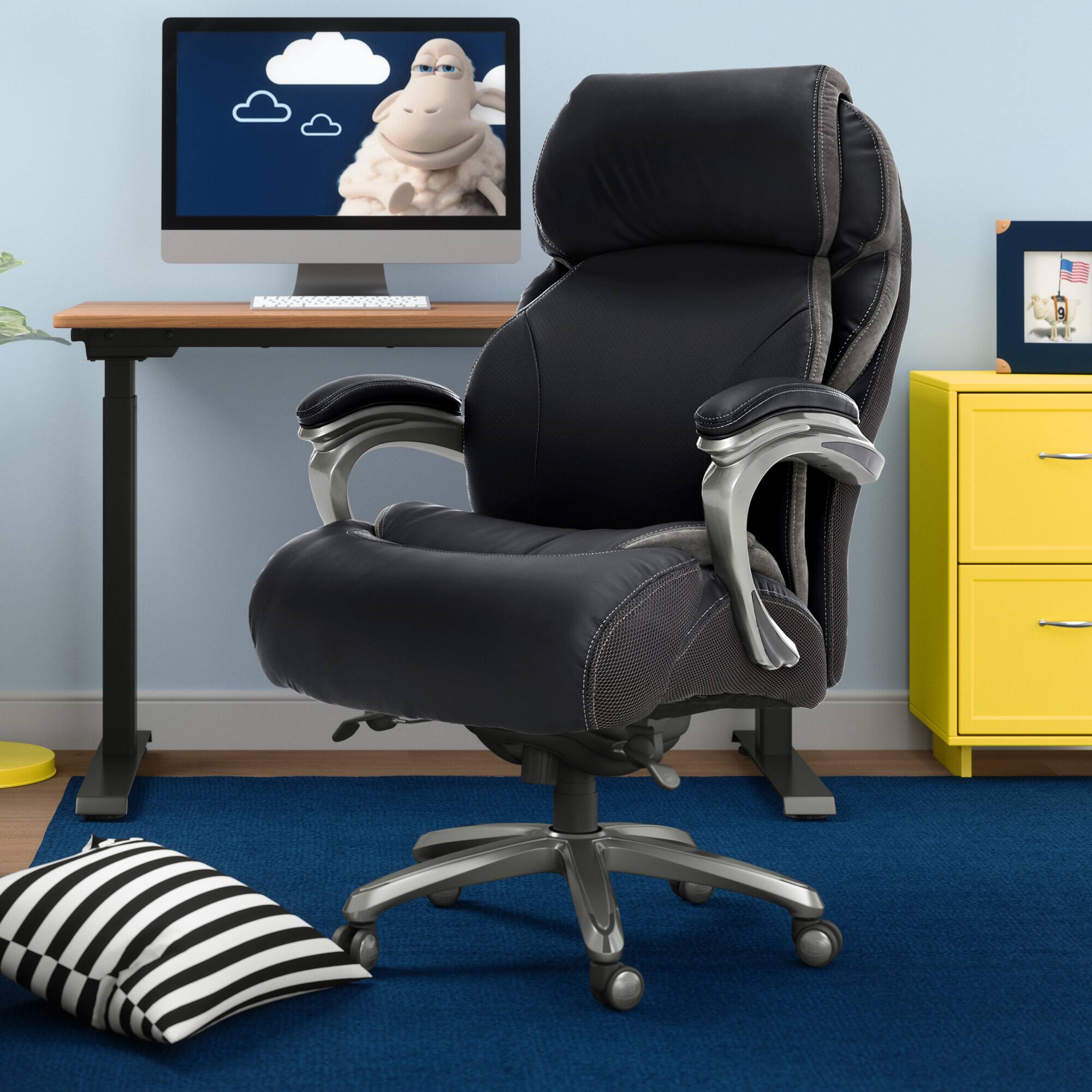 Alt View 1. Serta - Jackson Big and Tall Executive Office Chair with Smart Layers Technology - Black.