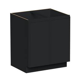 Boyel Living - 30-in W x 34.5-in H x 24-in D Shaker RTA Kitchen Full Height Door Base Cabinet with Soft-Close - Black