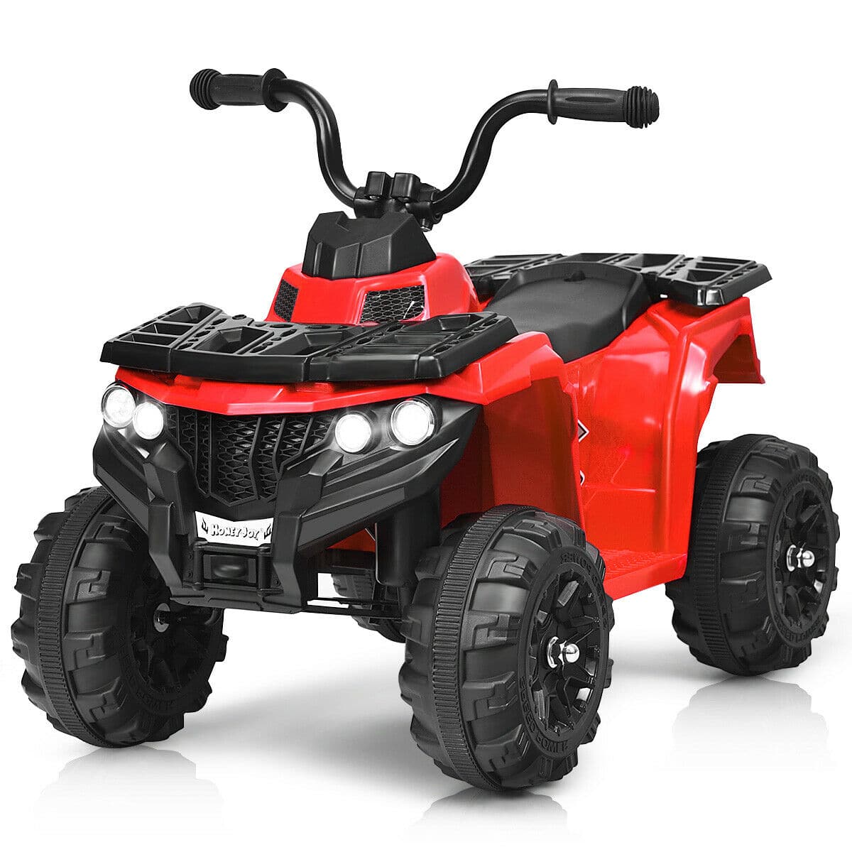 Gymax - 6V Battery Powered Kids Ride On ATV 4-Wheeler Quad w/ MP3 & LED Headlight - Red