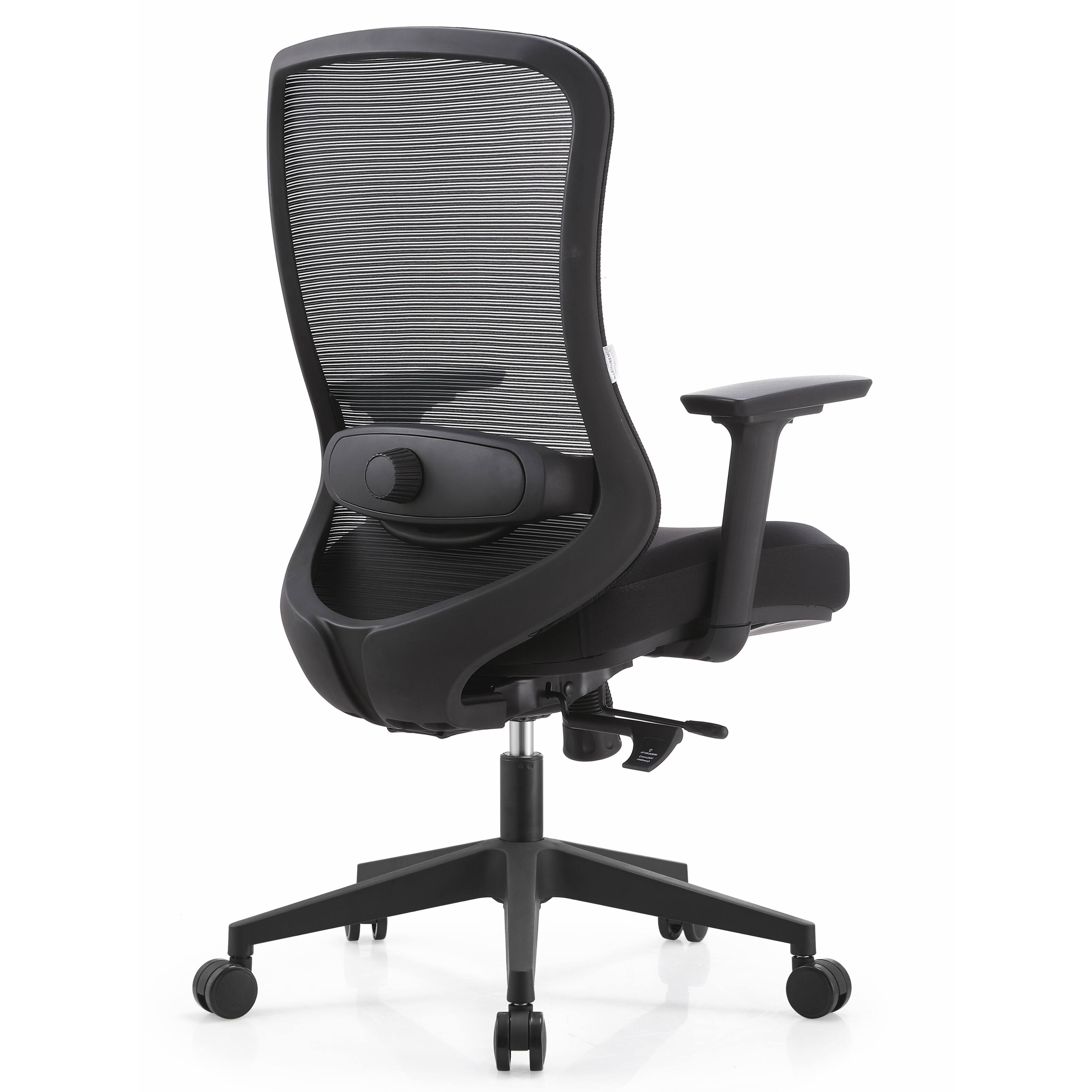 Alt View 3. LeisureMod - Ingram Modern Ergonomic Mesh Back Office Chair, Swivel Executive Computer Desk Chair with Wheels for Home Office - Black.