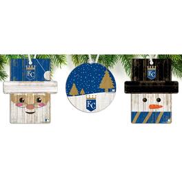 Fan Creations - Kansas City Royals 3-Pack Ornament Set - Multicolor