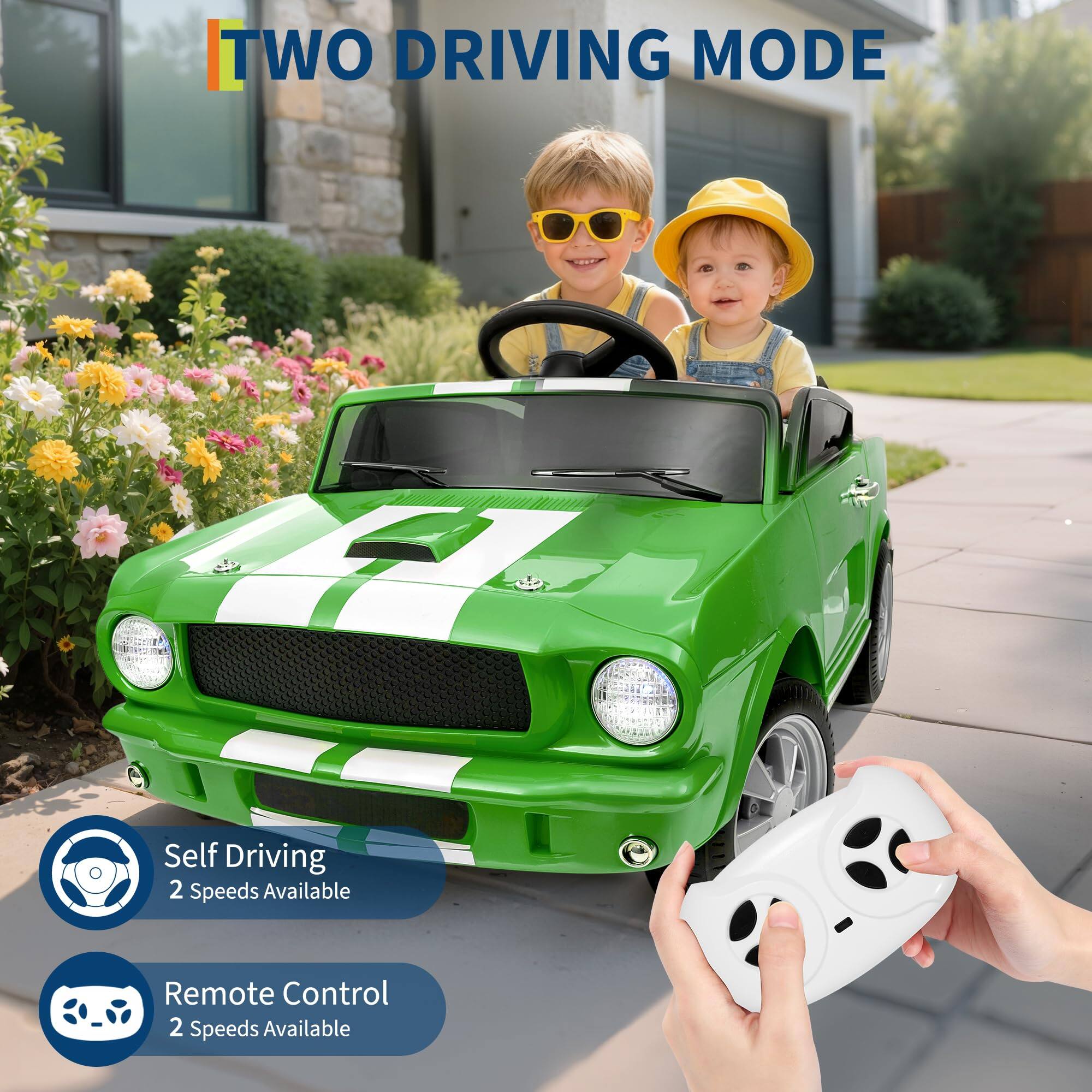 Jojoka 24V Licensed Shelby GT350 Ride On Car, Ford Kids Electric ...