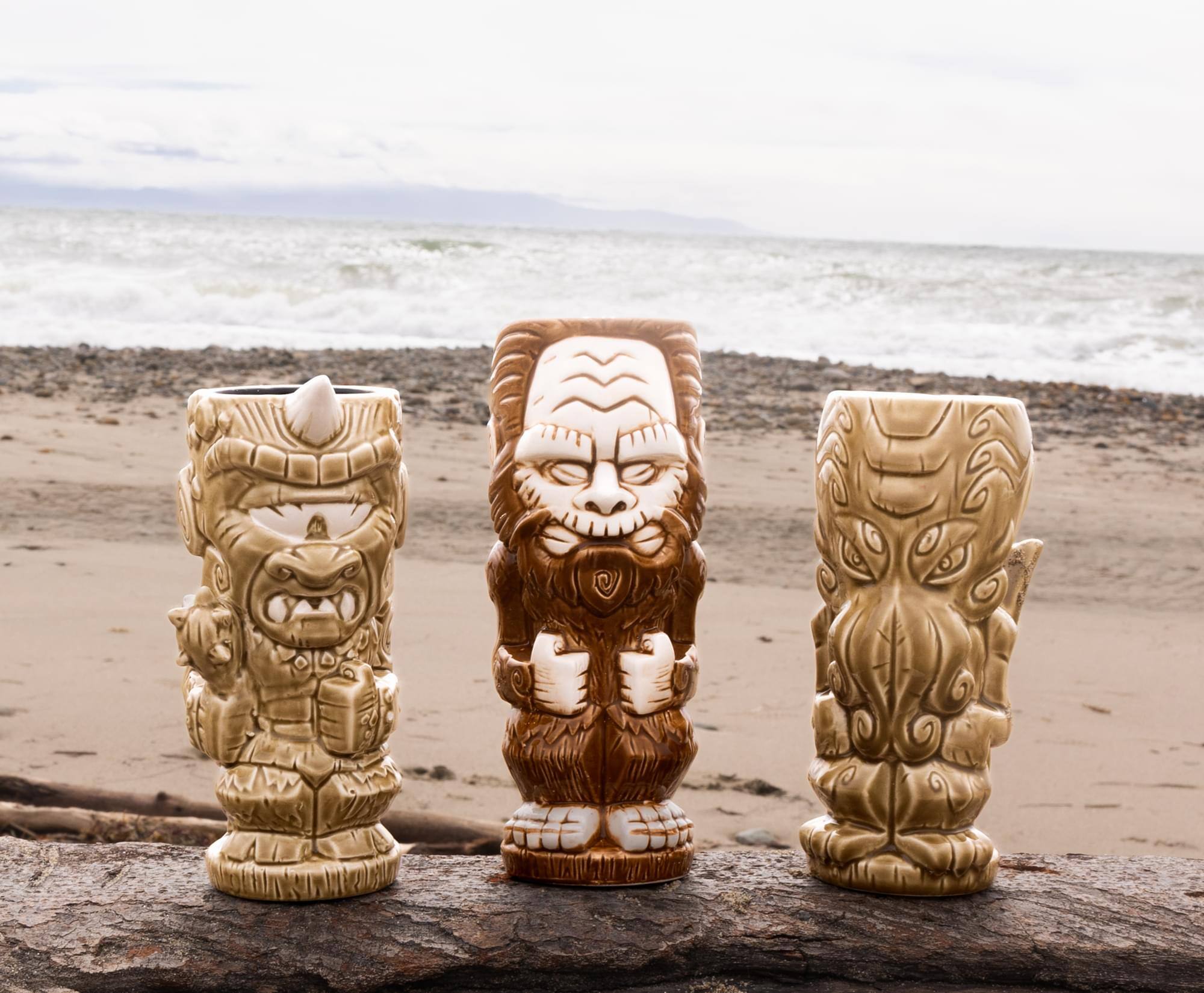 Alt View 5. ThinkGeek - Geeki Tikis Cthulhu Ceramic Mug | Holds 14 Ounces - Brown.