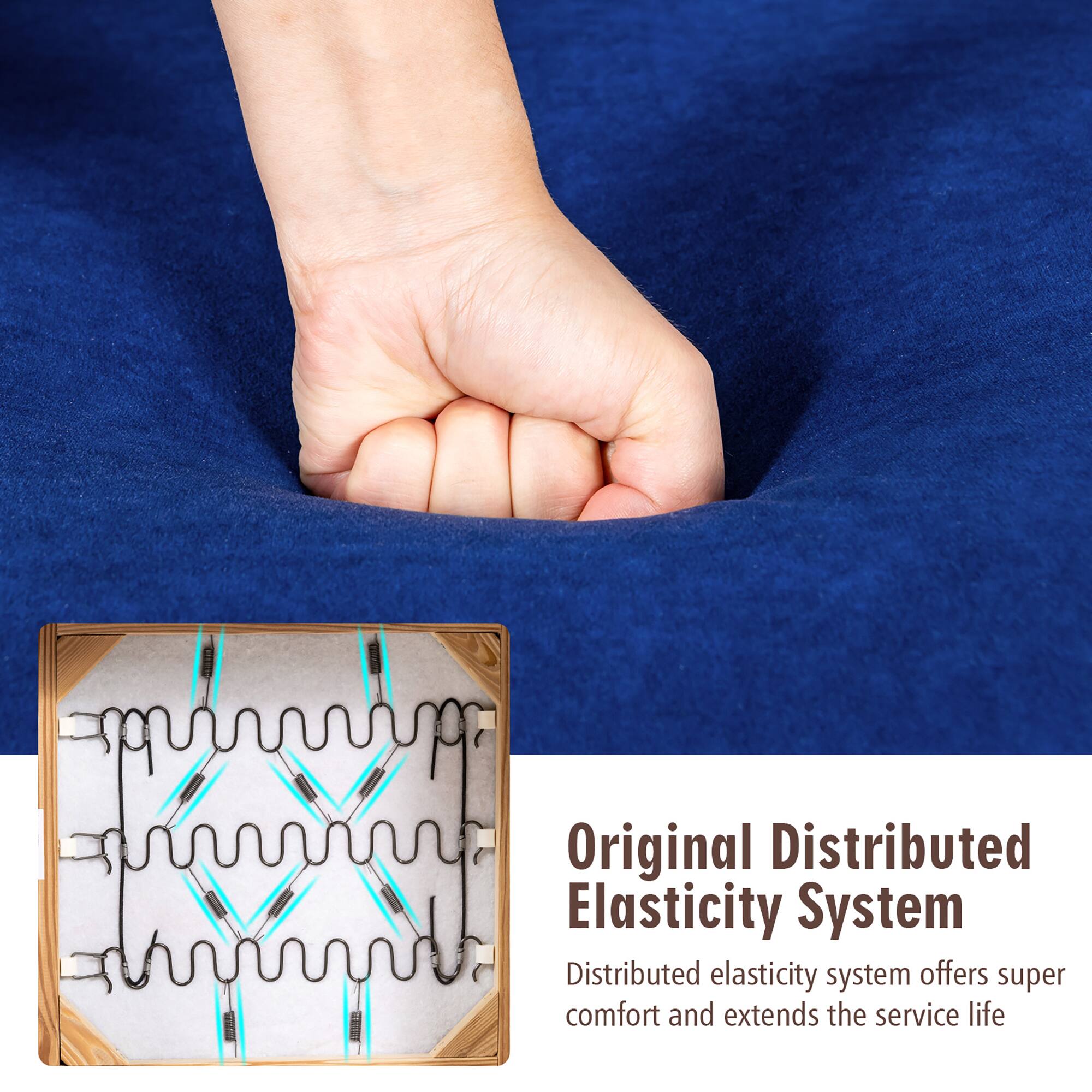 Original Distributed Elasticity System offers super comfort and extends the service life.