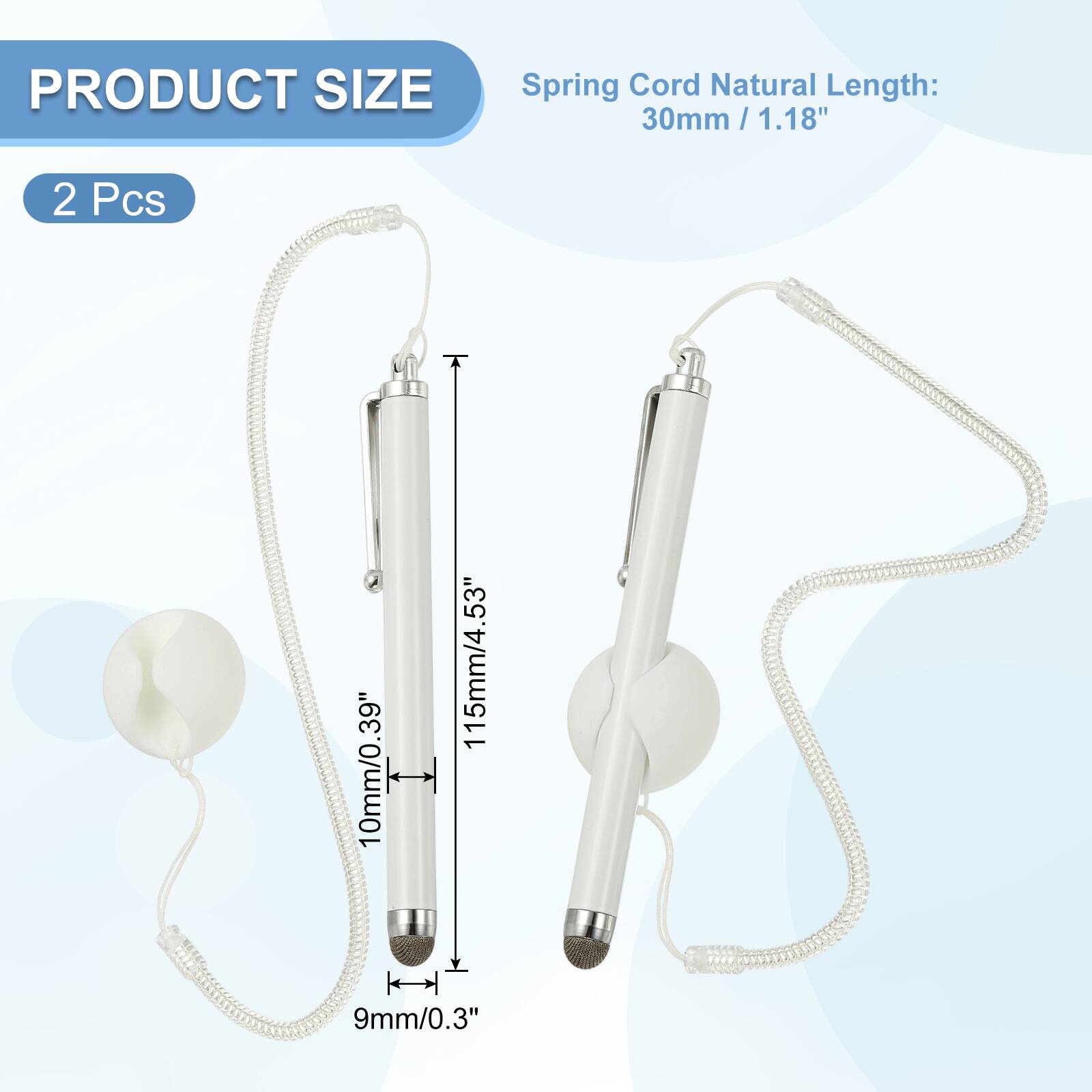 PRODUCT SIZE

Spring Cord Natural Length: 30mm / 1.18"

2 Pcs

10mm / 0.39"

115mm / 4.53"

9mm / 0.3"