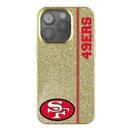 Keyscaper - NFL - San Francisco 49ers Throwback Logo iPhone Bling Case - 14 - Gold
