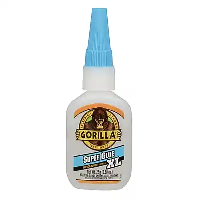INCREDIBLY STRONG GORILLA T86% TOUGH SUPER GLUE XL
Net Wt. 25 g (0.88 oz)