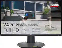 Dell - G2524H 24.5" IPS LED FHD 280Hz 0.5ms FreeSync and G-SYNC Gaming Monitor (DisplayPort, HDMI) - Ascent Gray - Front_Zoom