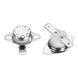 Unique Bargains - 2pcs KSD301 Thermostat 150°C/302°F 16A N.O. Snap Disc Switch for Microwaves/Oven/Coffee - Silver
