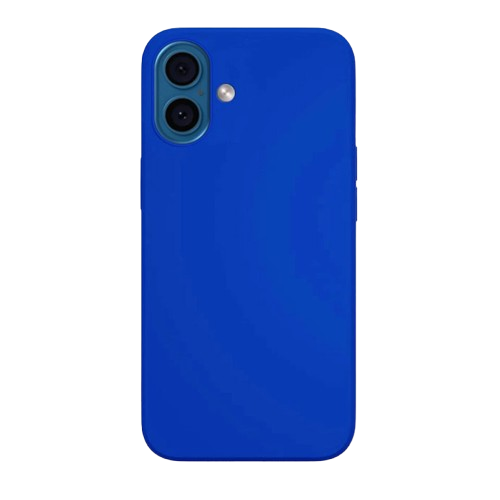 Home Collection - For Apple iPhone 16 Plus Case 6.7" Soft Liquid Silicone Shockproof Cover +Screen - Blue
