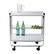 Alt View 15. Honey-Can-Do - Modern Foldable Kitchen Cart with Wheels and Metal Basket - White/Chrome.