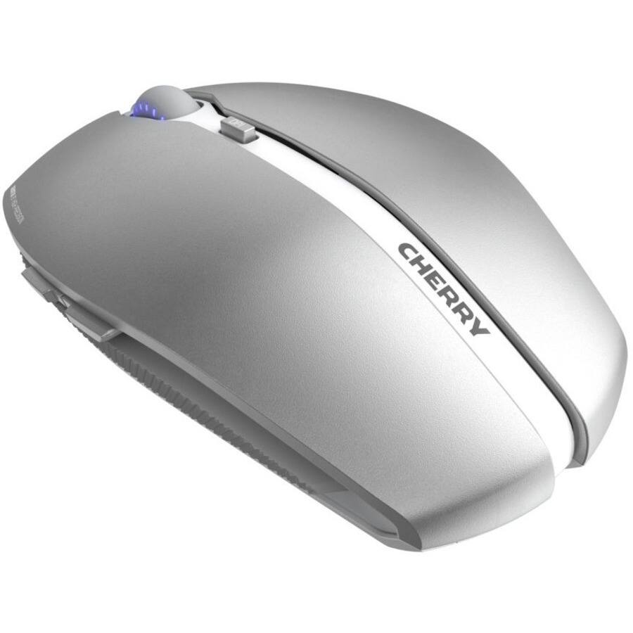 Alt View 1. CHERRY - CHERRY Bluetooth(r) mouse with multi-device function - Frosted Silver, Optical sensor, 7 buttons, scroll wheel - Frost Silver.