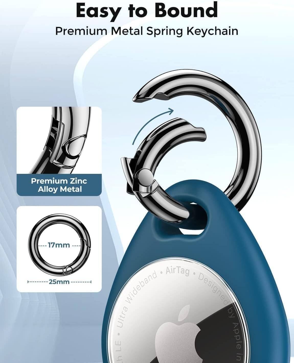 Easy to Bound Premium Metal Spring Keychain

Premium Zinc Alloy Metal

17mm 25mm

AirTag Wideband Designed by Apple