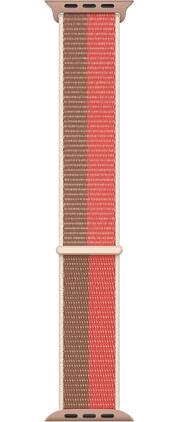 Apple - Watch Band - Sport Loop (45mm) - Pomelo/Tan - Regular - Pink