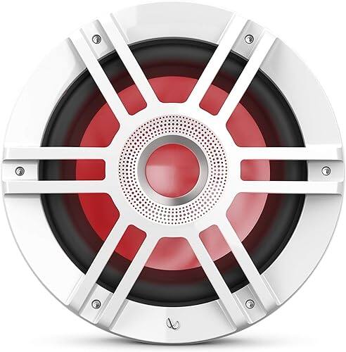 Alt View 1. Infinity Mobile - Infinity Kappa 1010M White 10 Inch Premium RGB LED Subwoofer for Marine Applications - White.