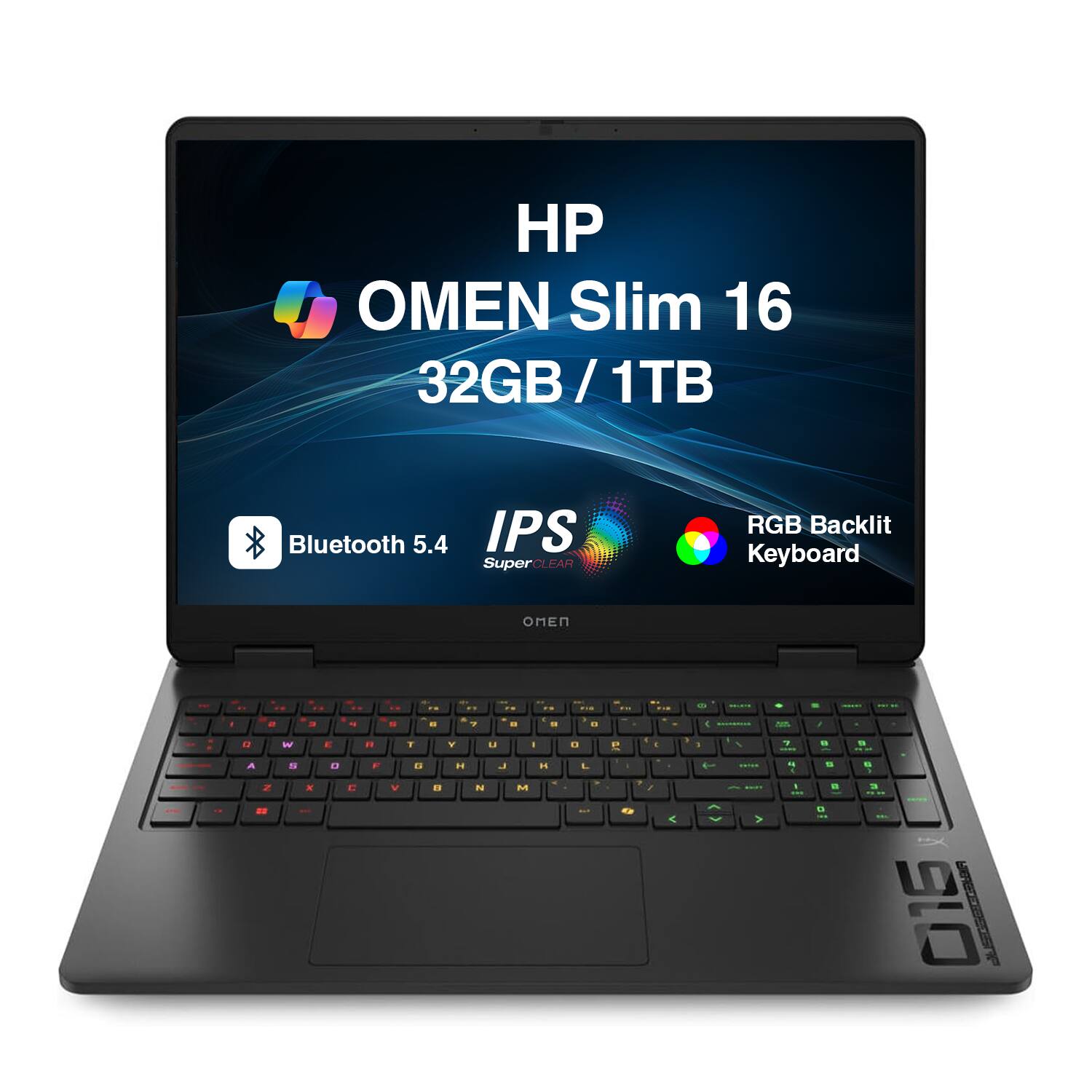 HP OMEN Slim 16 32GB / 1TB Bluetooth 5.4 IPS SuperCLEAR RGB Backlit Keyboard