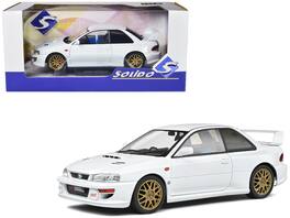 1998 Subaru Impreza 22B RHD (Right Hand Drive) Wheels 1/18 Diecast Model Car by Solido - Pure White With Gold