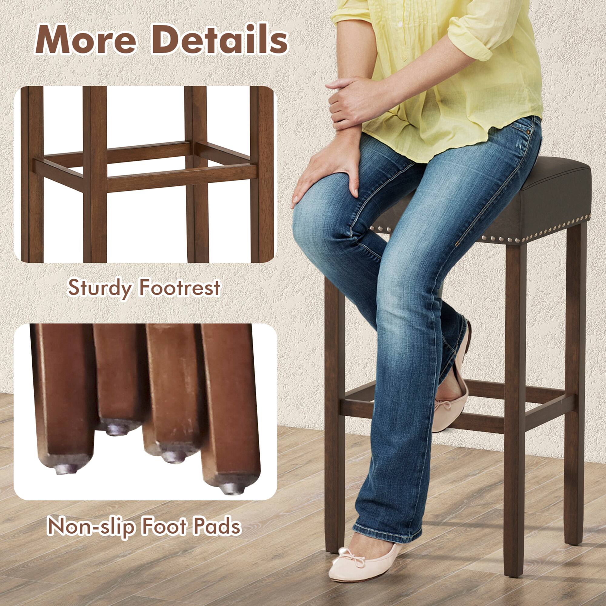 More Details
Sturdy Footrest
Non-slip Foot Pads