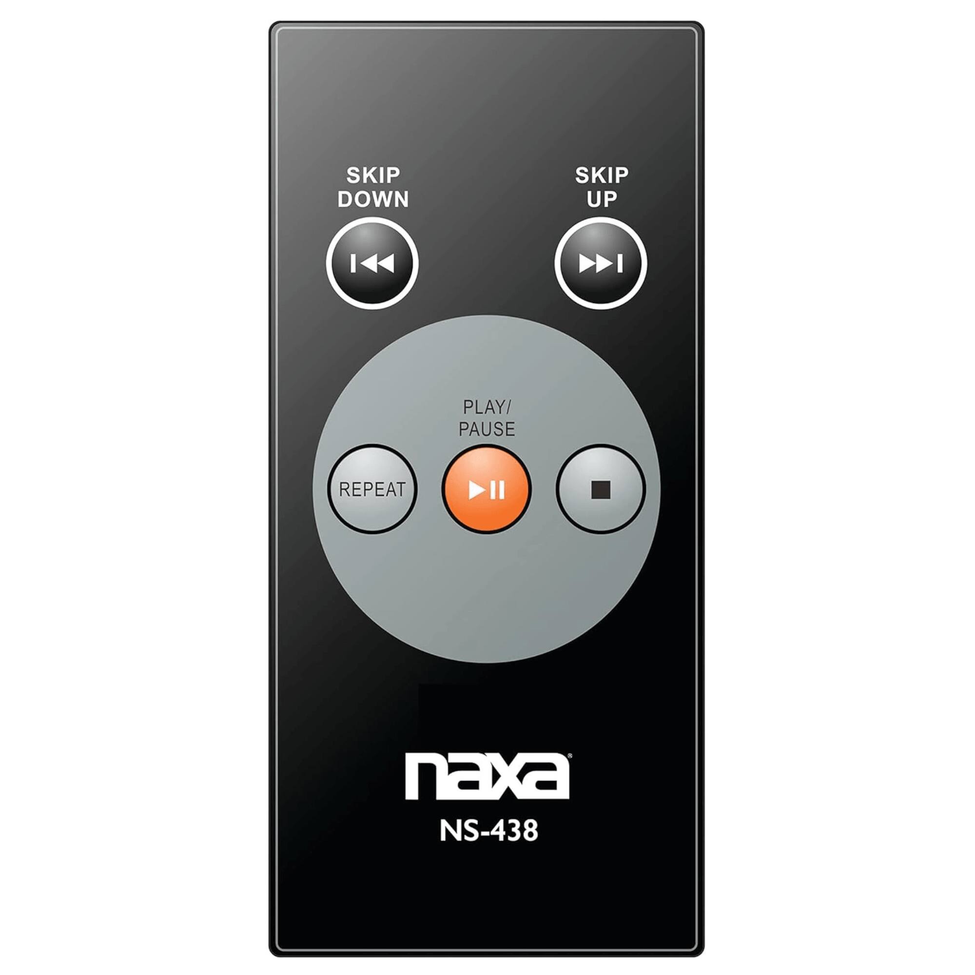 SKIP DOWN SKIP UP I PLAY/ PAUSE REPEAT II naxa NS-438