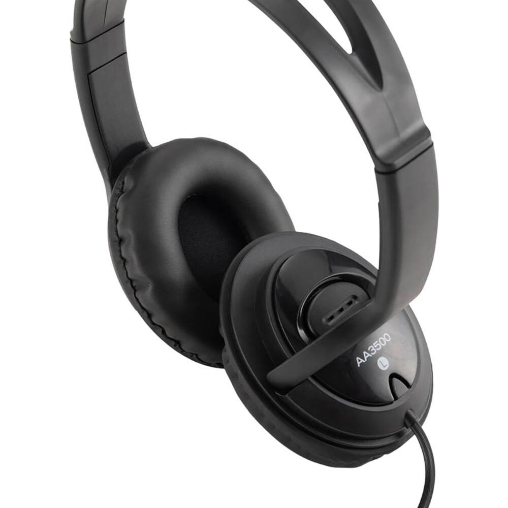 Alt View 1. On Stage Stands - On-Stage AA3500 Wired Closed-Back Accurate Audio Headphones, Black - Black.
