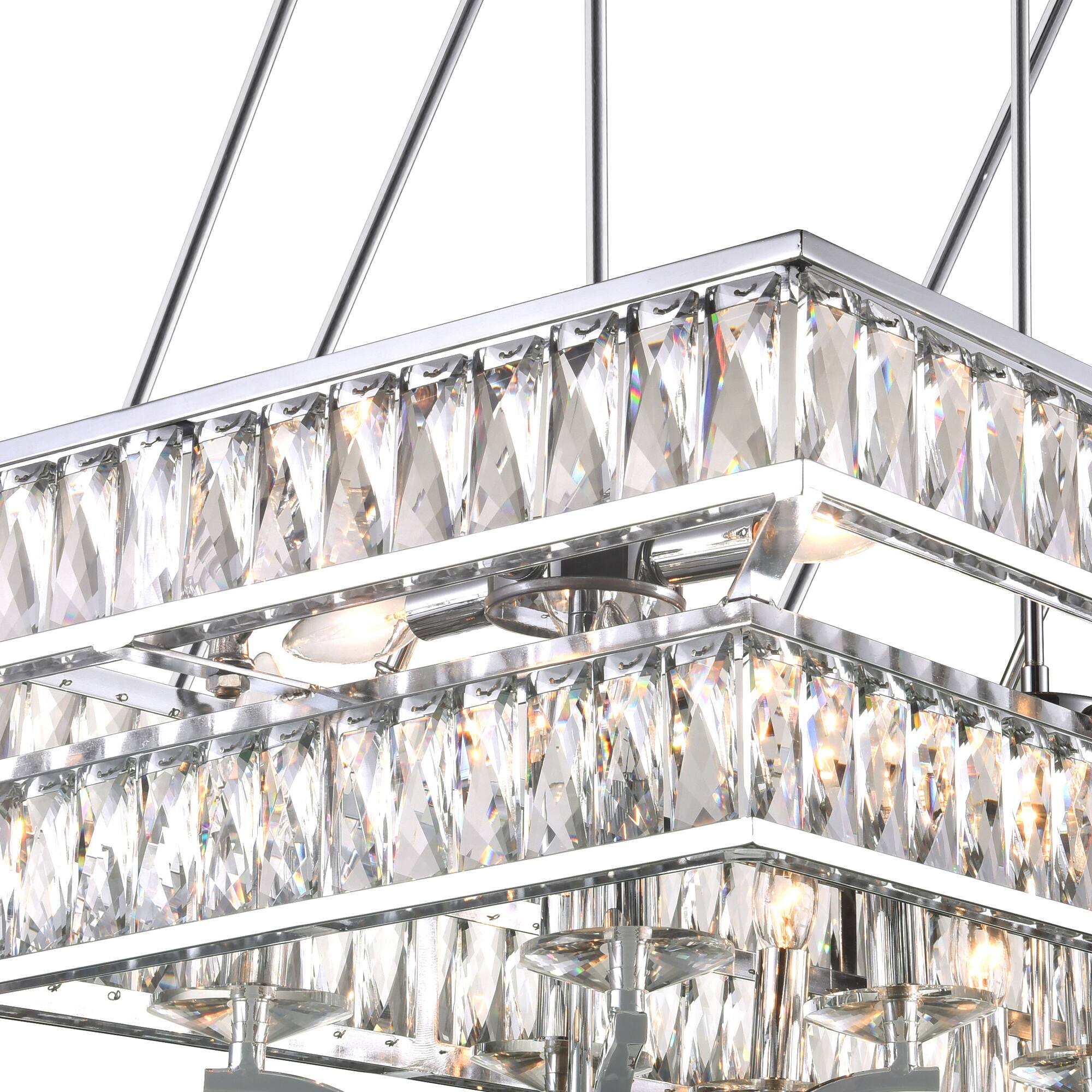 Left. CWI Lighting - Shalia 16 Light Island Chandelier With Chrome Finish - Chrome.