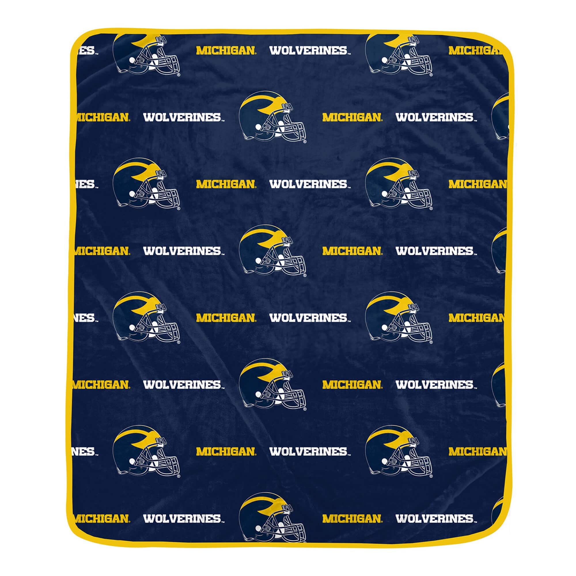 Pegasus - Michigan Wolverines 60" x 72" Repeat Logo Wordmark Ultra Soft Blanket - Multicolor
