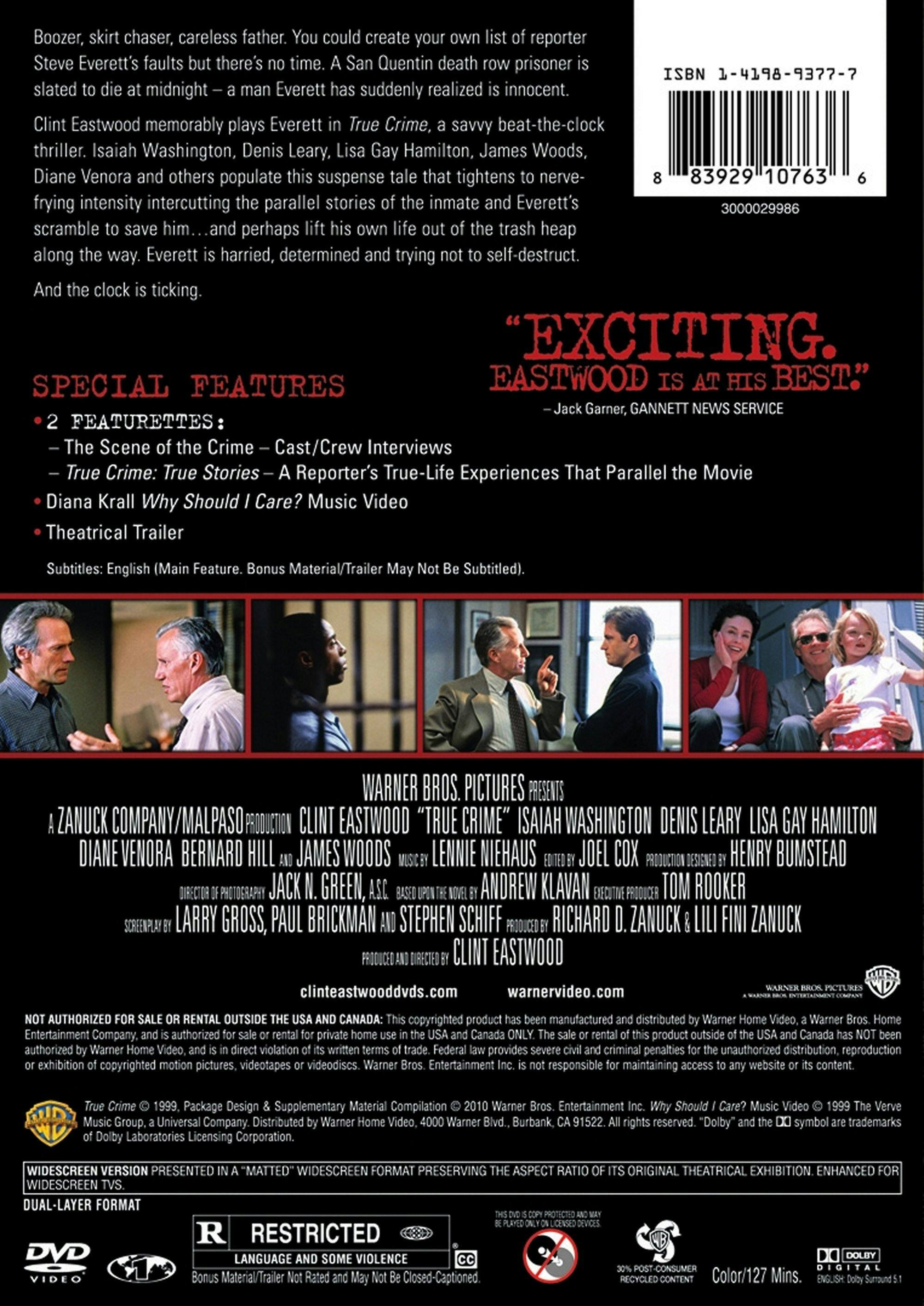 Back. True Crime (DVD New Packaging) [DVD].