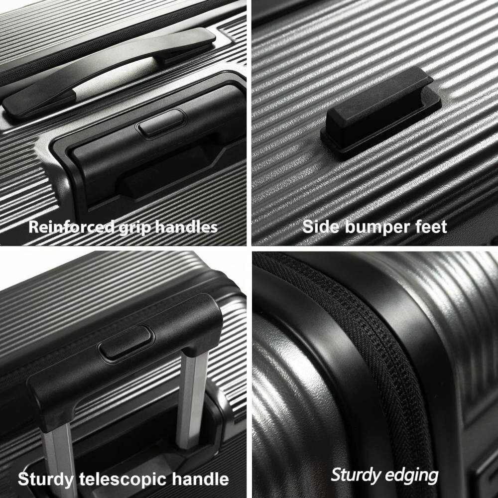 - Reinforced grip handles
- Side bumper feet
- Sturdy telescopic handle
- Sturdy edging