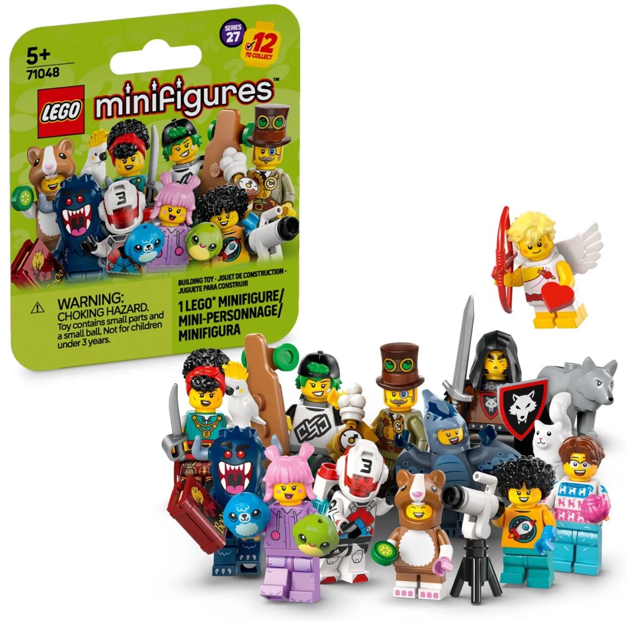 **LEGO miniFigures**

**SERIES 27**  
**12 TO COLLECT**

**5+**  
**71048**

**WARNING: CHOKING HAZARD.**  
Toy contains small parts and a small ball. Not for children under 3 years.

**1 LEGO MINIFIGURE/ MINI-PERSONNAGE/ MINIFIGURA**

**BUILDING TOY - JEU DE CONSTRUCTION - JUGUETE PARA CONSTRUIR**