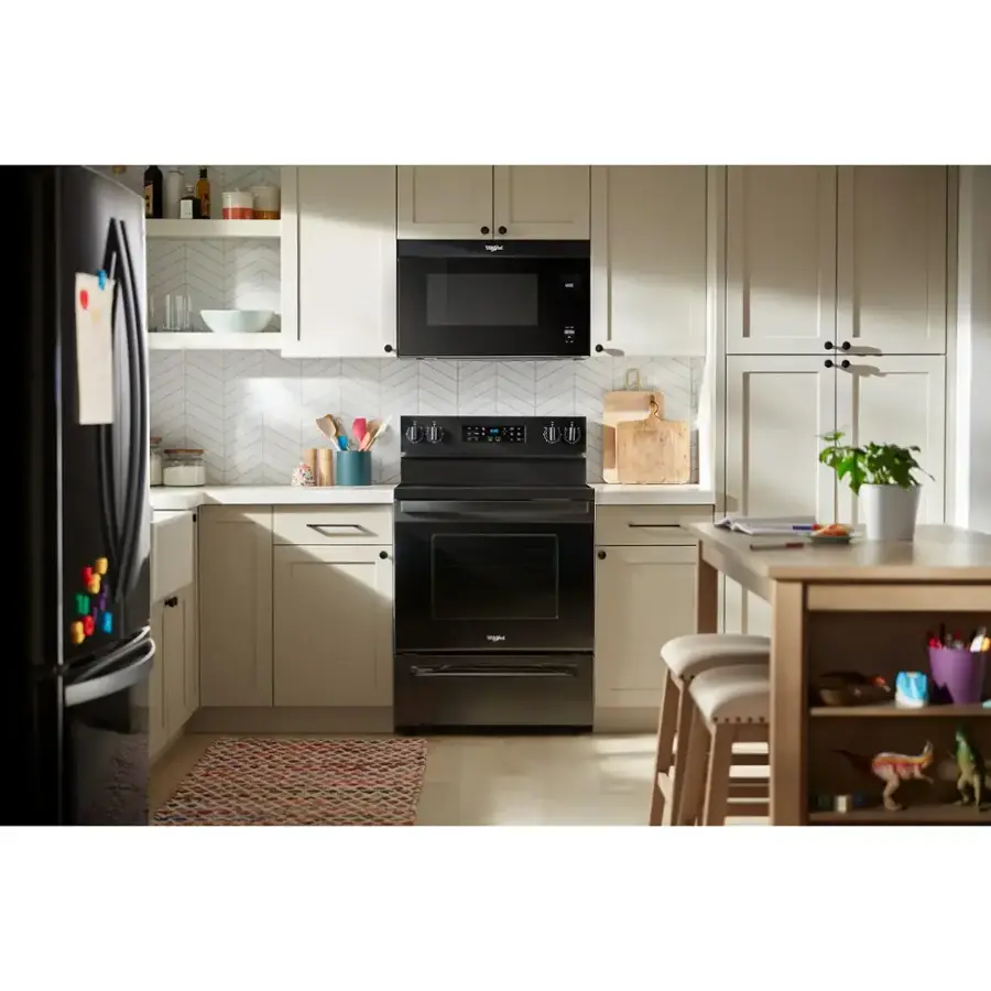 Alt View 25. Whirlpool - 5.3 Cu. Ft. Freestanding Electric Convection Range with No Preheat Air Fry and Air Baking - Black.