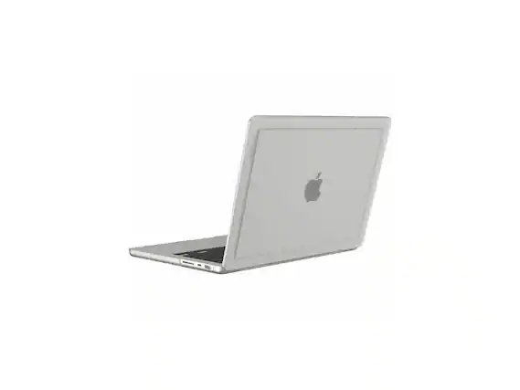 Front. Incase - Incase Edge Hardshell Case for 14" MacBook Pro (M1-M4, 2021-2024) - Clear Matte, Scratch & Fingerprint Resistant - Gray/Clear.
