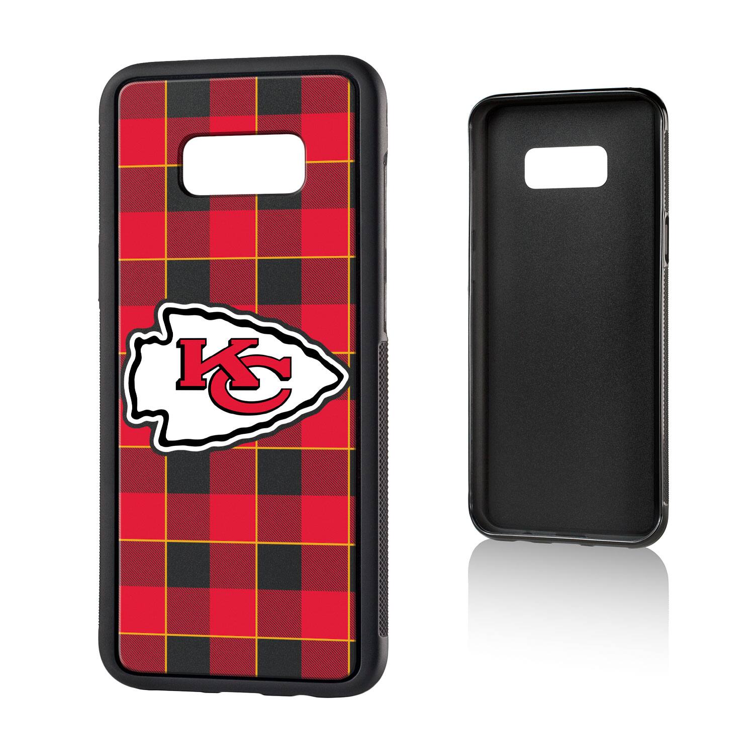 Alt View 2. Keyscaper - Kansas City Chiefs Galaxy Plaid Design Bump Case - S20 Plus - Multicolor.