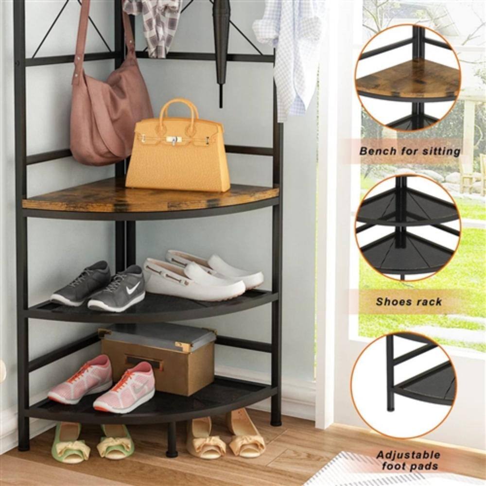 - Bench for sitting
- Shoes rack
- Adjustable foot pads
