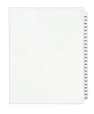 Avery - Legal Pre-Printed Paper Divider Collated Set, 126-150 Tabs, Style, Letter Size - White price history on PriceWatchPro