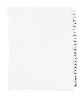 Avery - Legal Pre-Printed Paper Divider Collated Set, 126-150 Tabs, Style, Letter Size - White