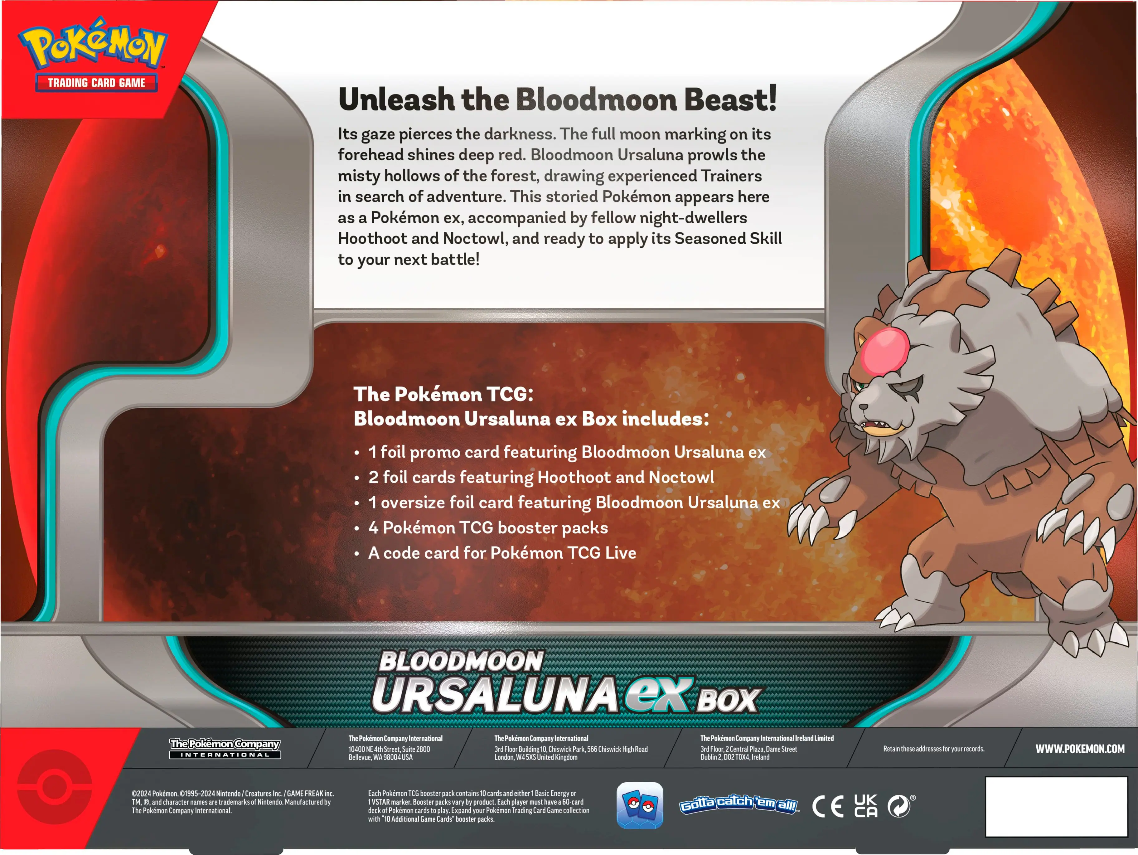 Pokmon Trading Card Game: Bloodmoon Ursaluna ex Box 290-43318 - Best Buy