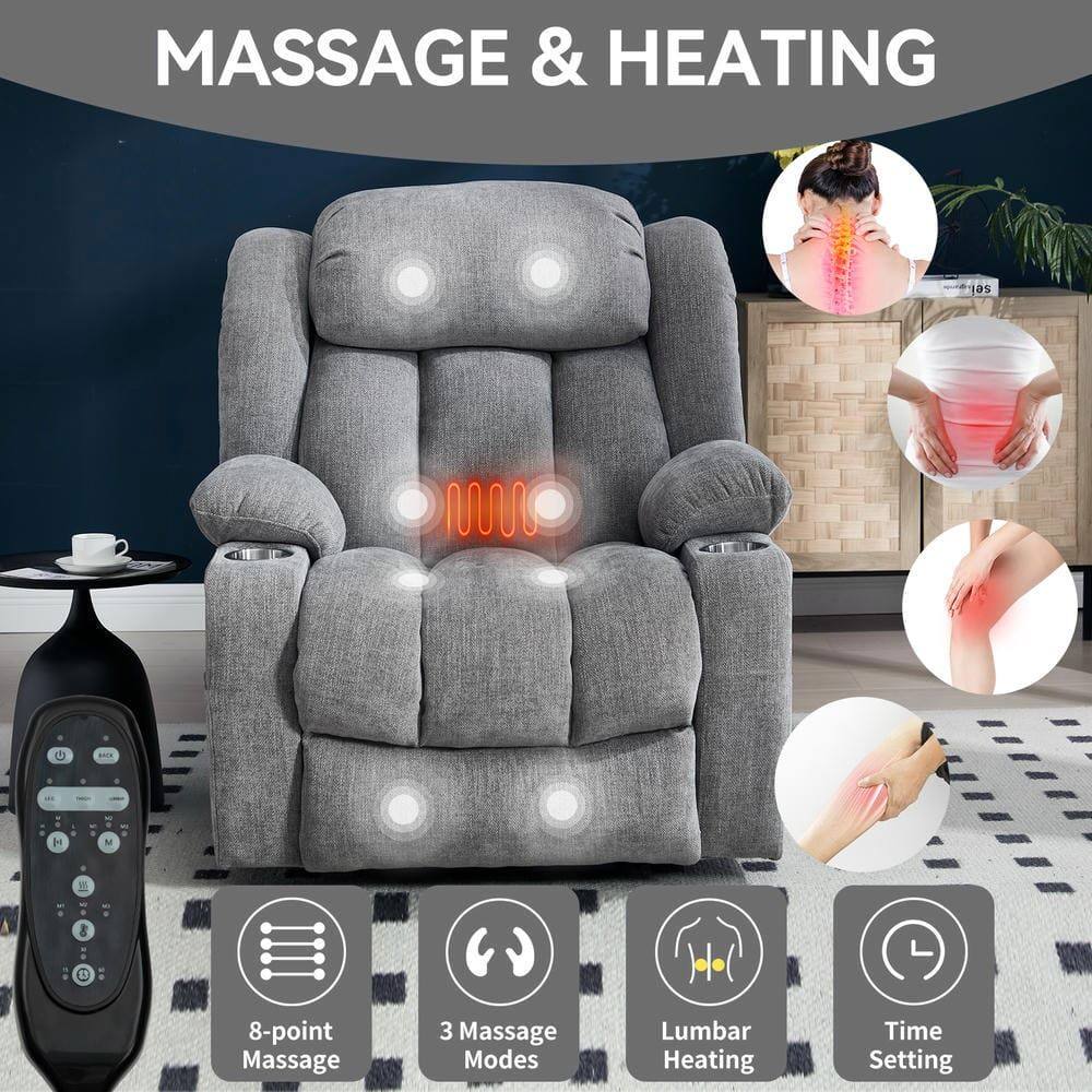 MASSAGE & HEATING

- 8-point Massage
- 3 Massage Modes
- Lumbar Heating
- Time Setting