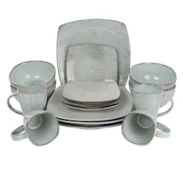Meritage - 16 Piece Stoneware Dinnerware Set (Service for 4) - Gray