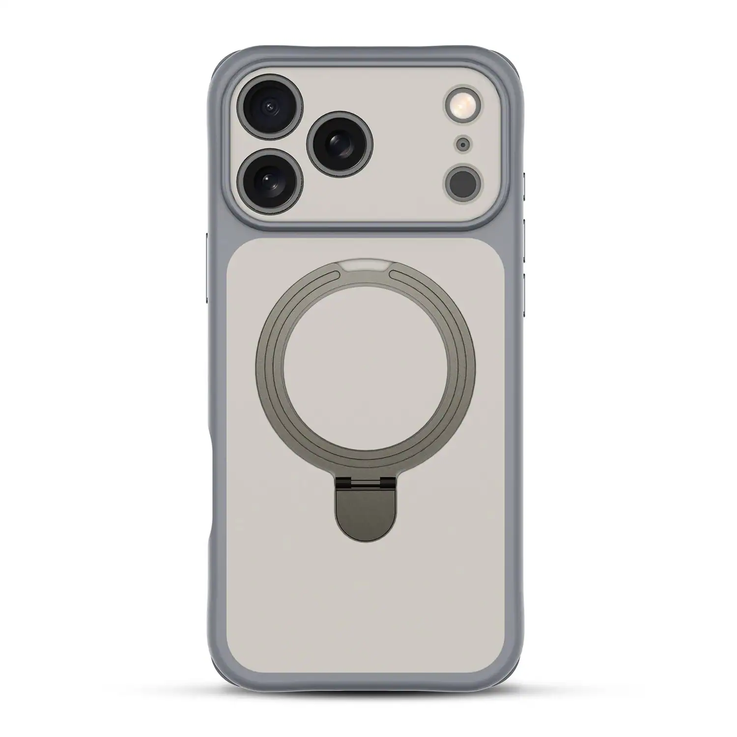 Front. BASELINE - TouchTone Series Kickstand Ring MagSafe Case for Apple iPhone 18 Pro / 17 Pro - Grey.