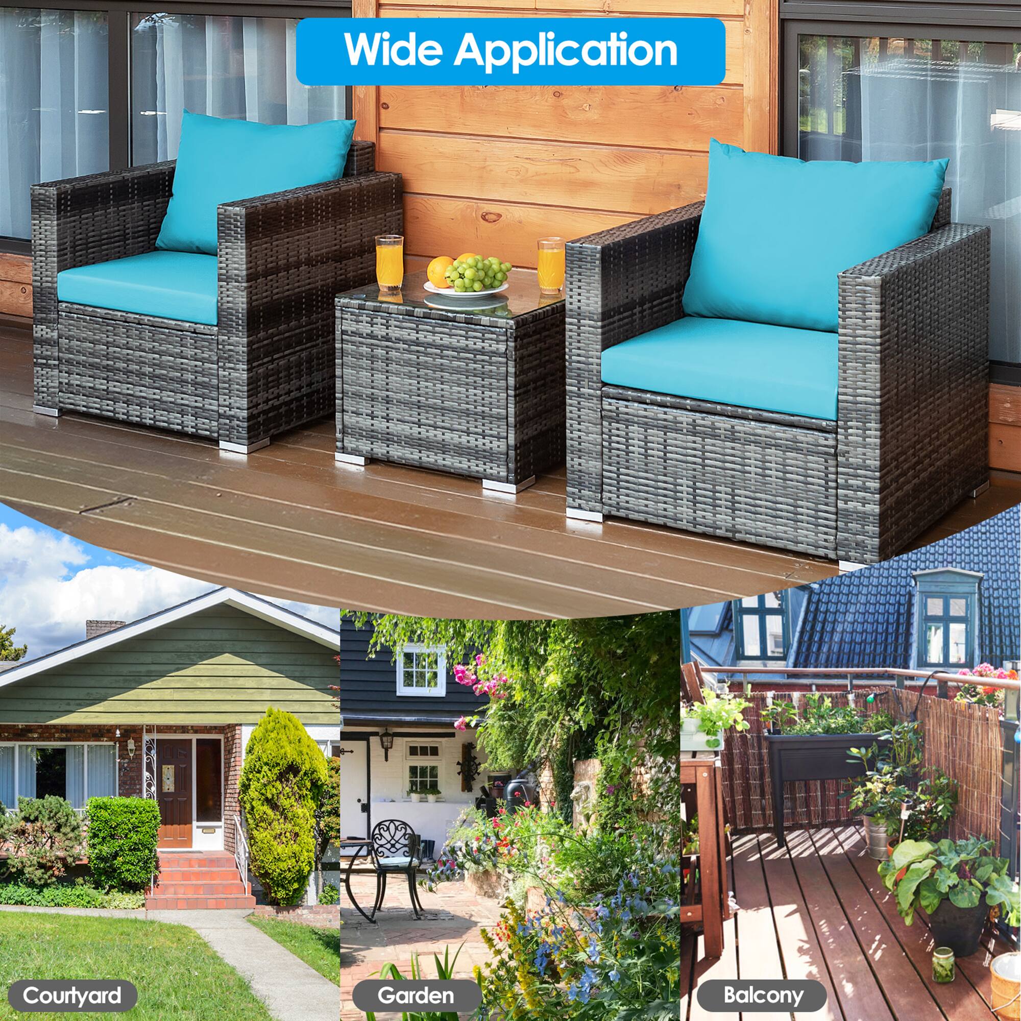 Wide Application
Courtyard
Garden
Balcony