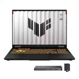 ASUS - TUF 16" FHD+ Gaming Laptop,Intel i7-14650HX,32GB RAM,1TB SSD+1TB Dock Set,RTX 5060,Backlit Keyboard,Win 11 - Gray