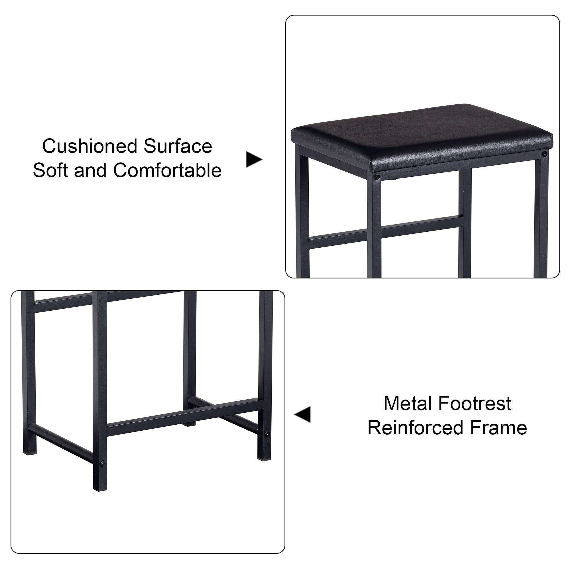 Cushioned Surface  
Soft and Comfortable  

Metal Footrest  
Reinforced Frame