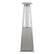 Angle. Mondawe - 42,000 BTU Stainless Steel Pyramid Patio Heater With Wheels - Silver.