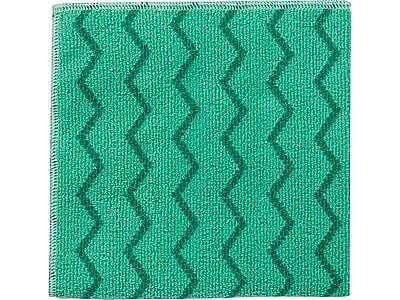 Alt View 1. RubberMaid - Rubbermaid HYGEN Microfiber Cleaning Cloths, 16" x 16", Green, 12 Cloths/Pack (FGQ62000GR00) - Green.