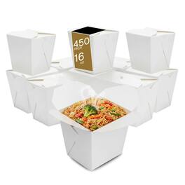 Eco Harmony Products - Paper Take-Out Boxes, 16oz, 450-Pack - White